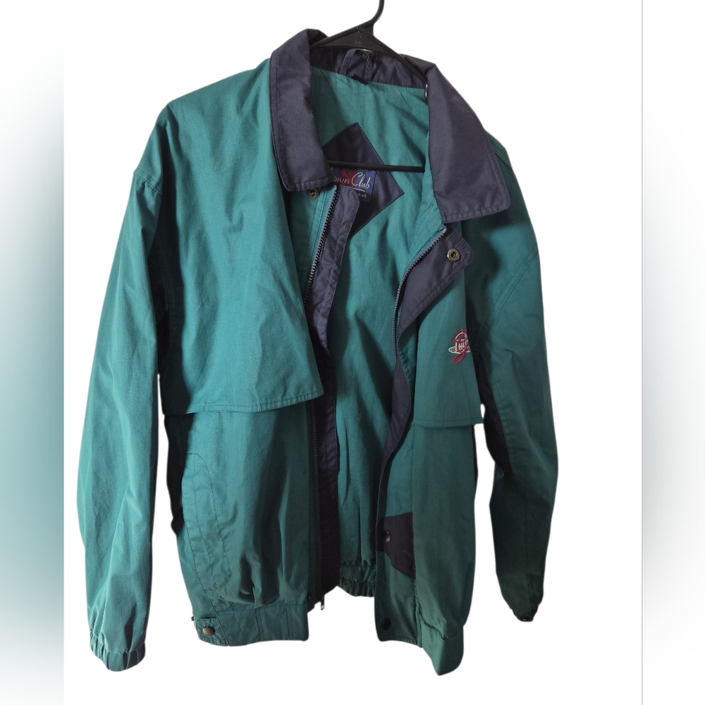 Classic Green and Black Windbreaker